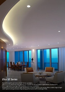 Elco SE Series Elco SE Serisi Elco SE Series sıva altı LED aydınlatma downlight spot lamba panel Sıva altı LED spot lamba ile modern iç mekân aydınlatması recessed LED lighting downlight spot lamp panel