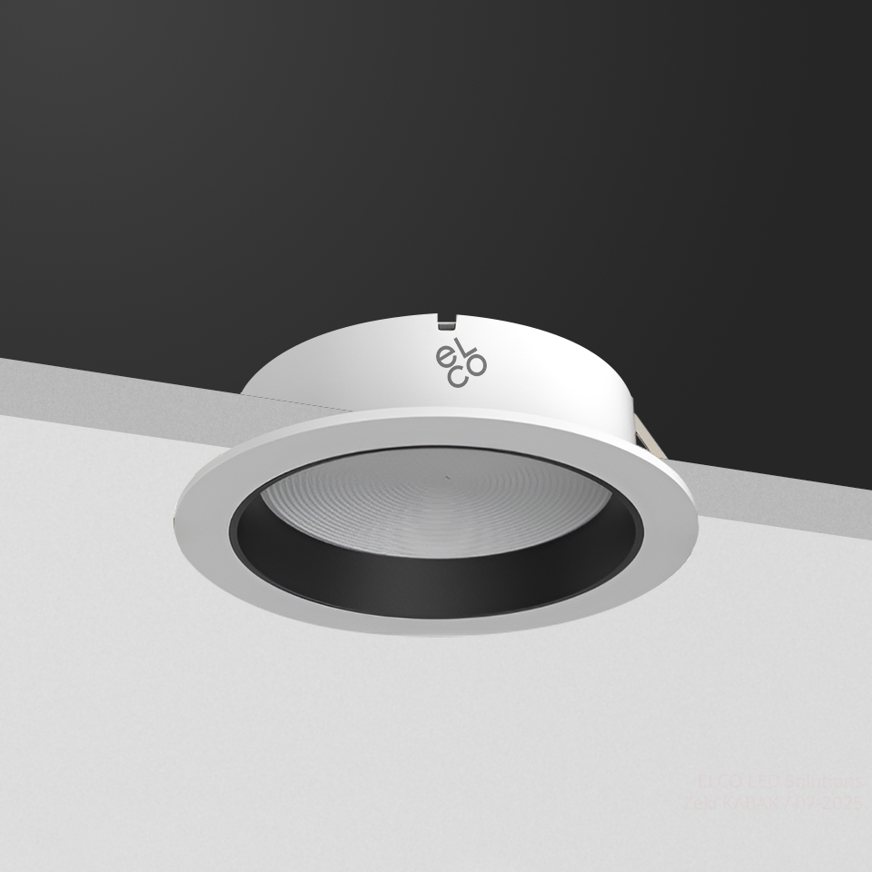 RE Series recessed spot EDR-RE, LED fixture with multi-color reflector rings