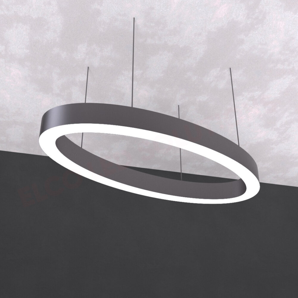 EPO-R Oval LED Pendant Light by Elco LED – Thin profile ceiling fixture with CrocDesign technology