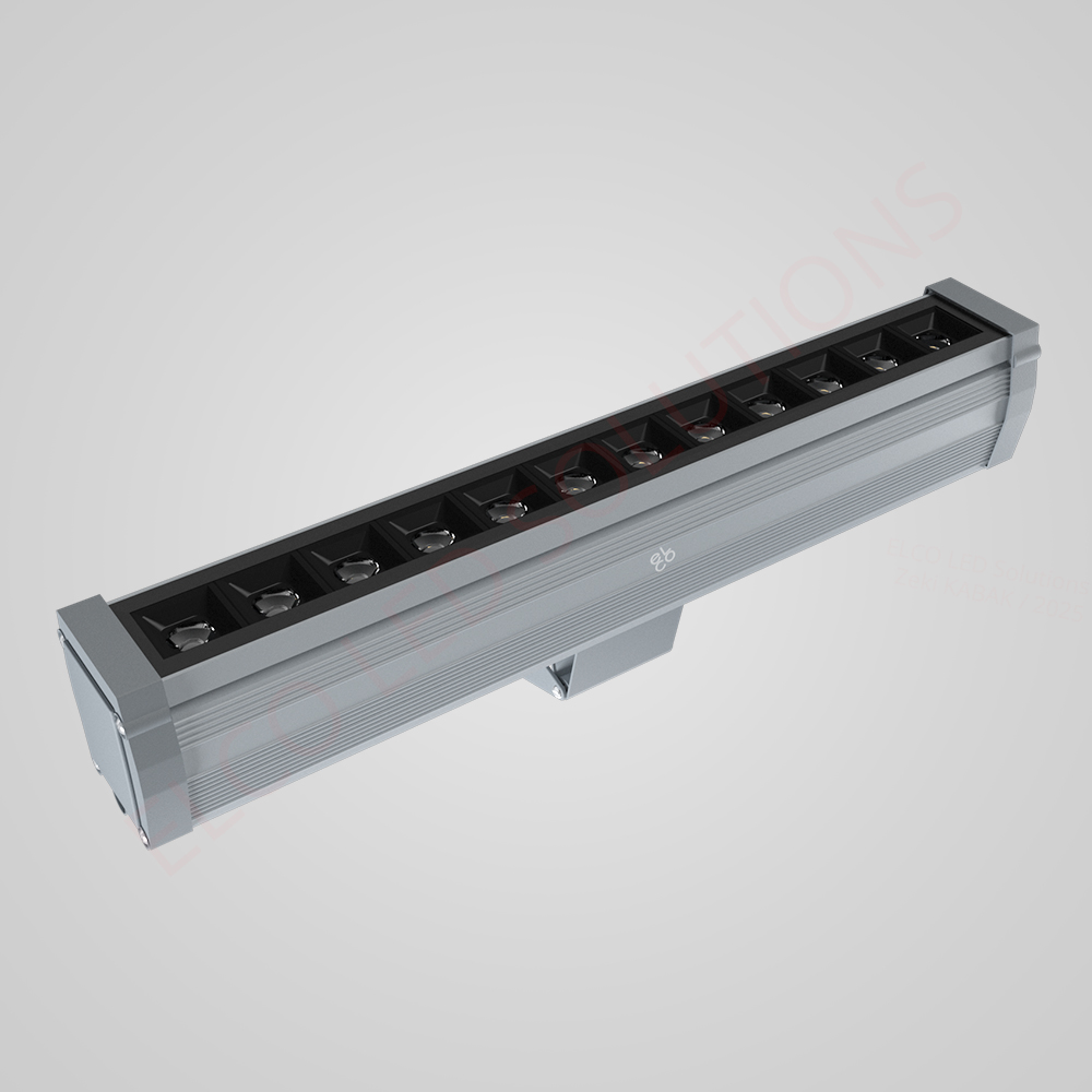 LG Series wallwasher Elco LED Solutions EFW-LG linear façade LED wall grazer